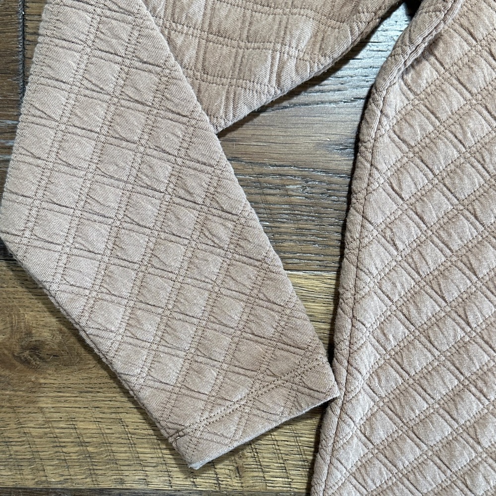 J. Crew Tan Quilted Pullover - Picture 3 of 5